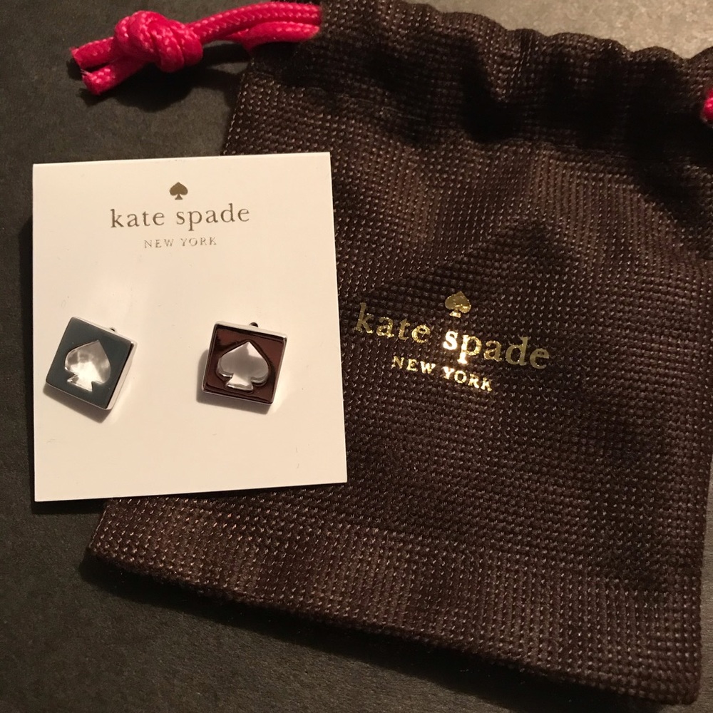 Kate Spade earrings- Hole Punch Spade-Square